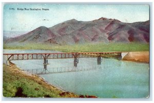 1915 Bridge River Exterior Mountain Huntington Oregon Vintage Antique Postcard