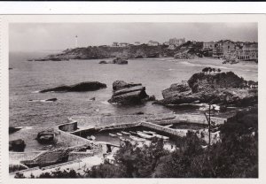 Lighthouse Port des Pecheurs et vue generale Biarritz France