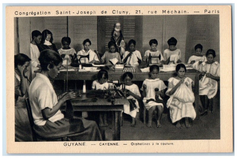 c1940's Congregation Saint-Joseph De Cluny Mechain Street French Guiana Postcard