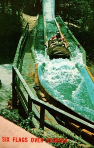 Vintage Log Jamboree Ride Flume Six Flags Over Georgia, Atlanta Postcard P8