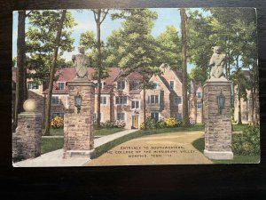 Vintage Postcard 1930-1945 Southwestern College of the Miss Valley Memphis Tenn