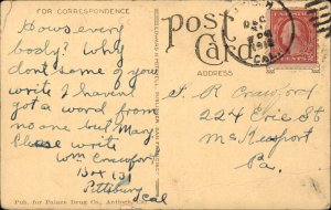 Antioch California CA Second Street Scene c1910 Vintage Postcard