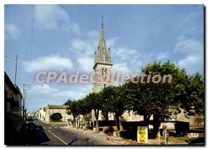 Modern Postcard Les Mathes La Rue Principale And I'Eglise