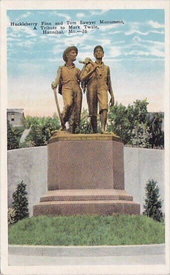 Huckleberry Finn And Tom Sawyer Monument A Tribute To Mark Twain Hannibal Mis...