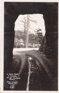 South Dakota A View From A Tunnel On The Needles Road Real Photo