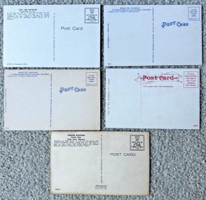 Five Postcards Miniature Railroad Trains