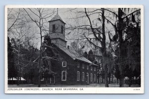 Jerusalem Ebenezer  Church Savannah Georgia GA UNP Foto Tone WB Postcard L16