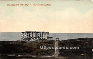 The Edgecliffe Hotel & High Rocks - Gloucester, Massachusetts MA Postcard
