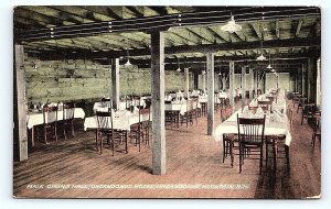 GOFFSTOWN, NH New Hampshire ~ Dining Hall UNCANOONUC HOTEL 1909 Postcard