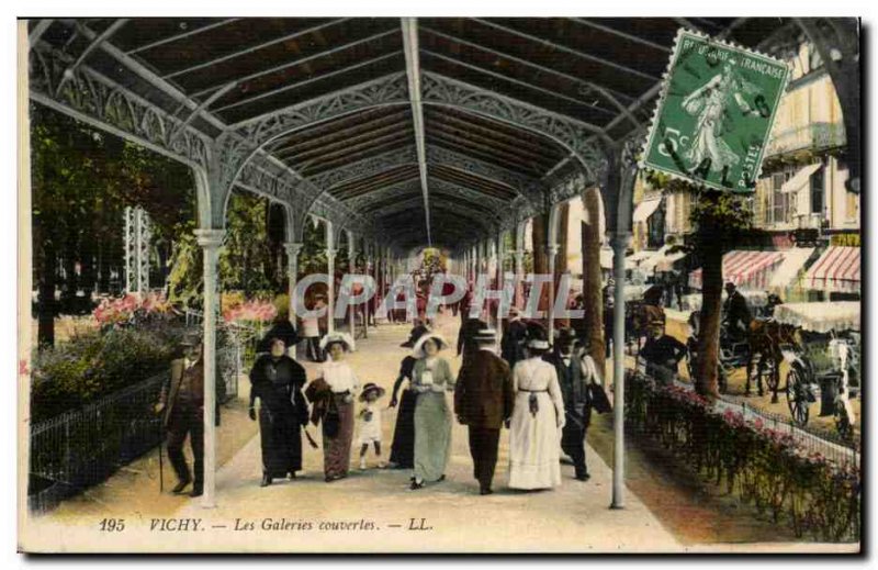 Vichy Old Postcard The covered galleries