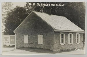 Franklin Co PA c1836 Old Brown's Mill School Restored 1934 Museum Postcard R17