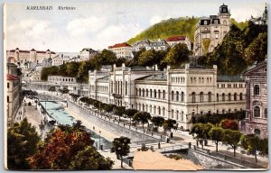 Karlsbad Kurhaus Czech Republic Buildings Street View Postcard