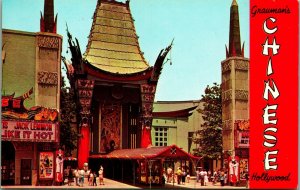 Grauman's Chinese Theatre Theater Hollywood CA UNP Chrome Postcard