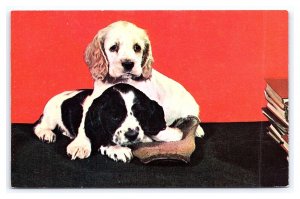 Two Puppy Dogs Postcard