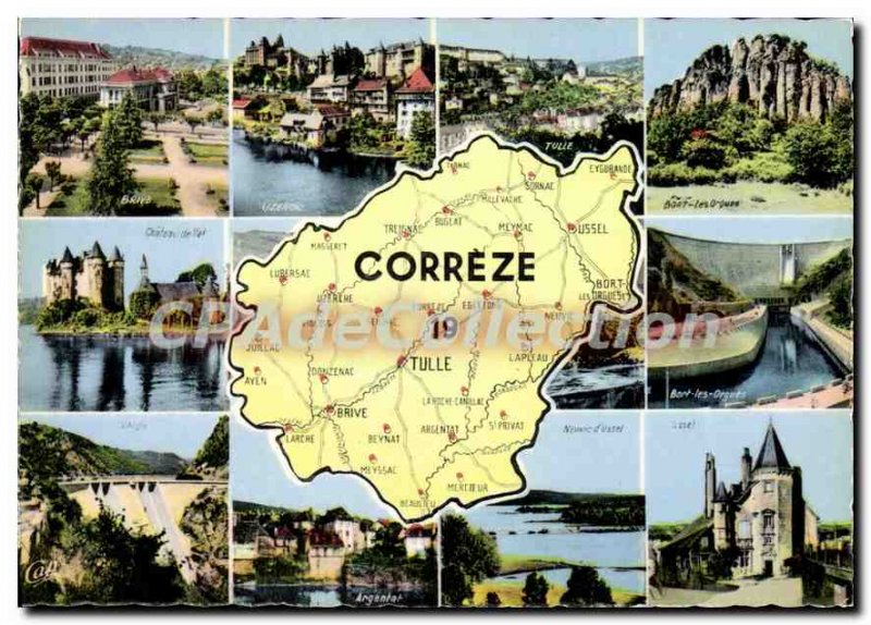 Postcard Modern Correze Tulle