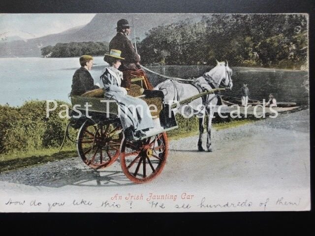 An Irish JAUNTING CAR c1903 by Valentine 531