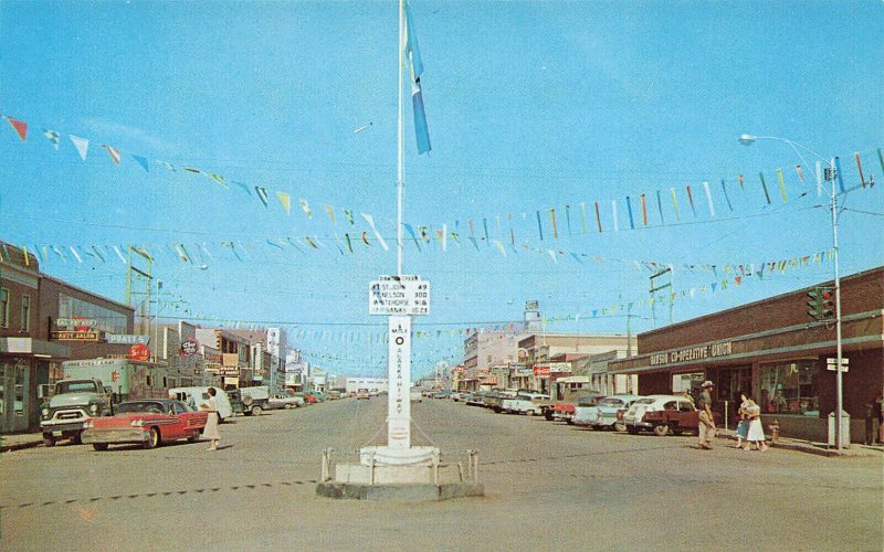 Dawson Creek British Columbia Canada Mile Zero Alaska Highway Postcard