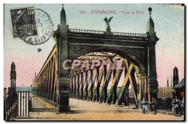 Postcard Old Bridge Du Rhin Strasbourg