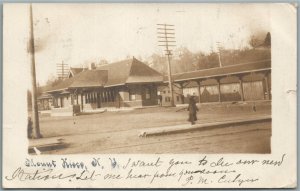 MOUNT KISCO NY RAILROAD STATION RAILWAY DEPOT ANTIQUE REAL PHOTO POSTCARD RPPC