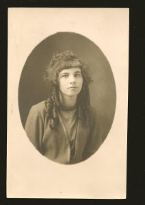 Thos Gushul Coleman Alta Portrait of A Young Lady Real Photo Postcard Unposted