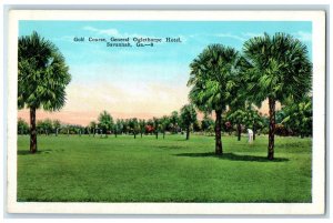 c1920 Golf Course General Oglethorpe Hotel Savannah Georgia GA Vintage Postcard