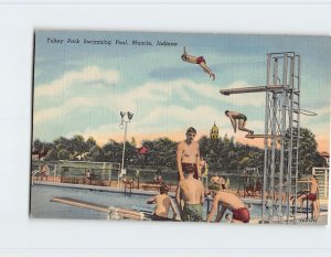 Postcard Tuhey Park Swimming Pool, Muncie, Indiana