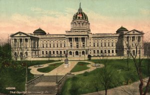 Vintage Postcard Capitol Building Historical Landmark Harrisburg Pennsylvania PA