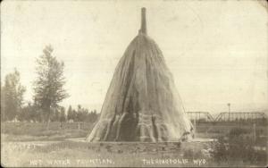 Thermopolis WY Hotel Water Fountain c1918 Real Photo Postcard