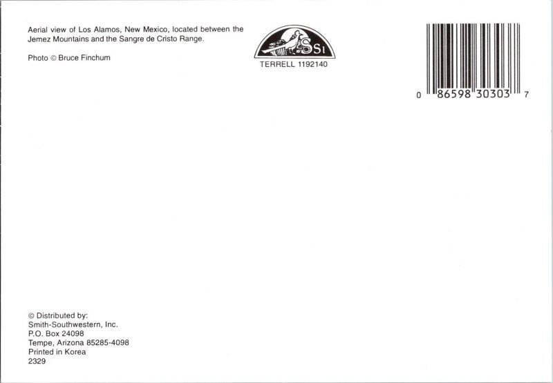 Continental Postcard Aerial View Los Alamos, New Mexico CF5