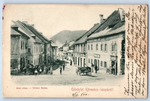 Hungary Postcard Lower Street Untere Gasse Greetings from Kormocz-Banyarol! 1900