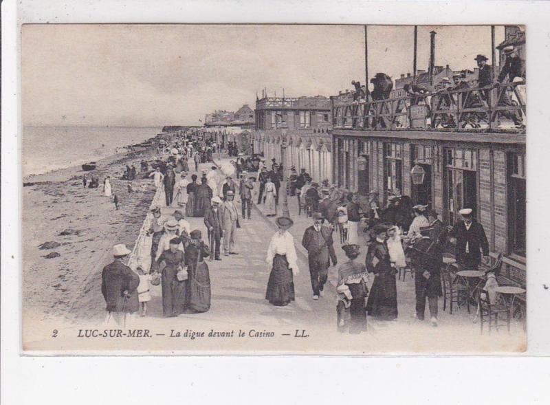 LUC-sur-MER : la digue devant le casino - très bon état