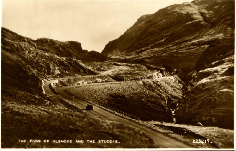 UK - Scotland, The Pass of Glencoe and the Studdie  *RPPC