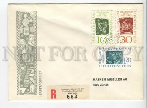 446070 Liechtenstein 1965 year FDC Ferdinand Nigg registered