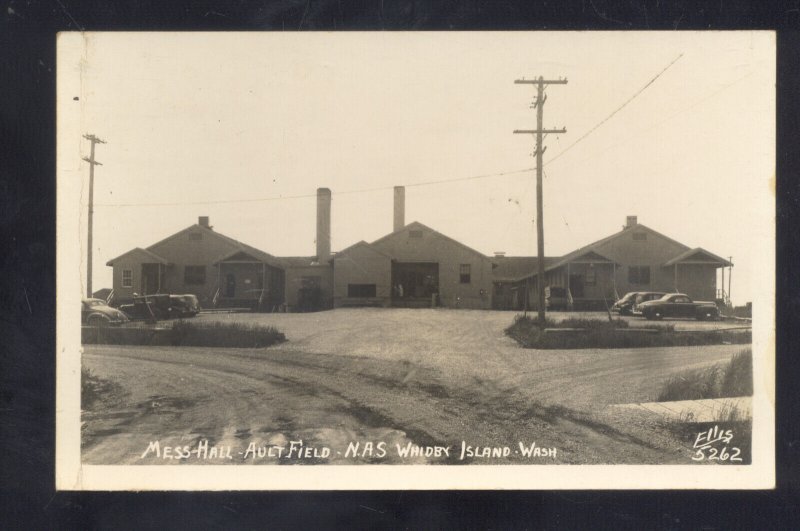 RPPC WHIDBEY ISLAND WASHINGTON OAK HARBOR OLD BUS REAL PHOTO POSTCARD