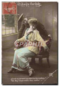 Old Postcard Entente Cordiale Woman Army