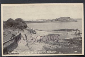 Channel Islands Postcard - The Bathing Pools & Castle Cornet, Guernsey RS17589