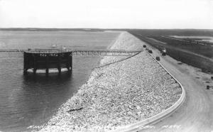 Ogallala Nebraska Kinglsey Dam Birdseye View Real Photo Antique Postcard K24641