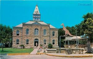 TX, Glen Rose, Texas, Home of the Dinosaurs, Court House, Western Fotocolor 8677