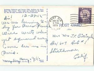 1955 Military - Exchange Cafeteria Restaurant New & North Hanover NJ Q7524