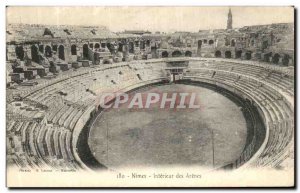 Old Postcard Nimes Interior Des Arenes