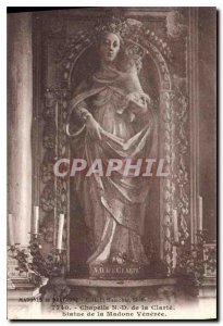 Postcard Old Chapel ND of Clarity venerated Statue of Madonna
