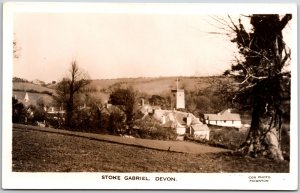 Stoke Gabriel Devon England Village Real Photo RPPC Postcard