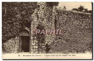 Postcard Old Bressuire Fragment D & # 39A Tower remaprts