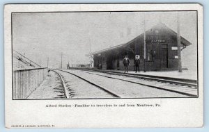 ALFORD, Pennsylvania PA ~ Station D.L. & W. RAILROAD DEPOT c1900s UDB  Postcard