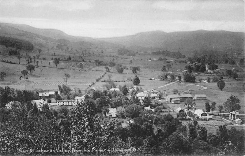 Lebanon New York Valley From Pinnacle Scenic Antique Postcard K34266