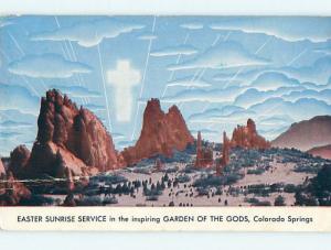 Bent - April 9th 1950 EASTER SERVICE GARDEN OF GODS Colorado Springs CO Q3666