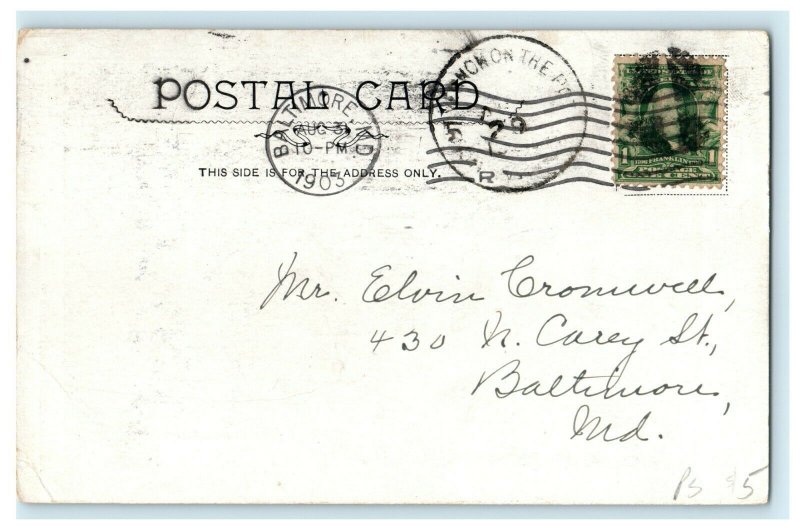 1903 New Post Office, Washington D.C. Antique Posted Postcard