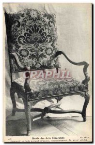 Postcard Old Musee des Arts Decoratifs Natural wooden chair