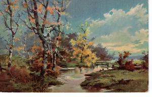 US    PC1195 RIVER PAINTING - 1909