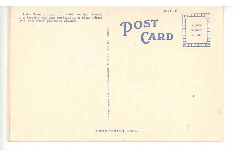 FL - Lake Worth. Causeway Across Lake